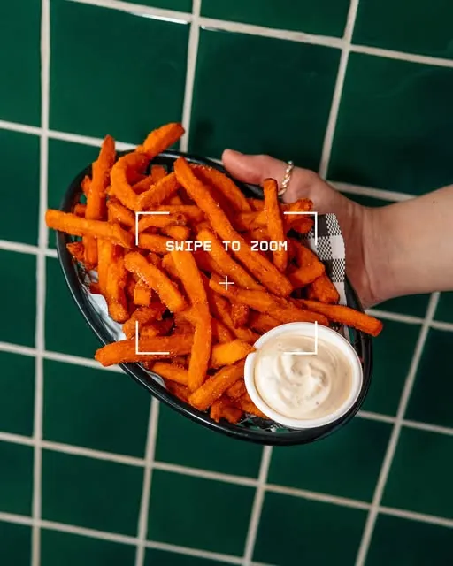 Sweet potato fries with truffle mayo