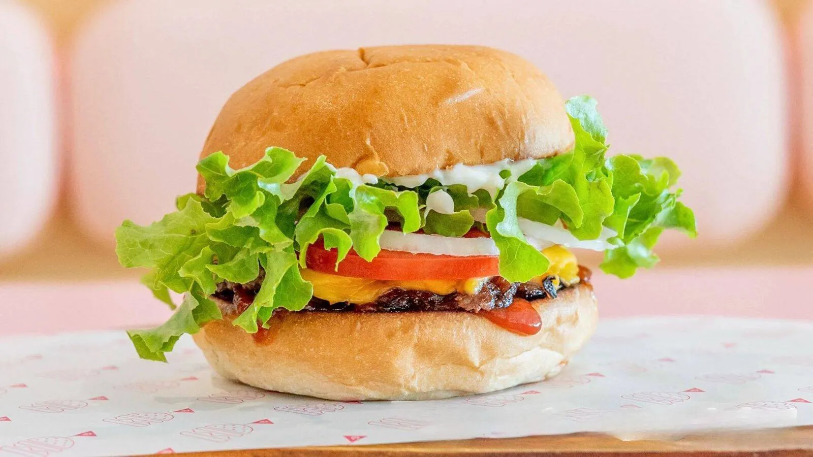 The Original: smashed patty, cheese, lettuce, tomato, onion and pickles